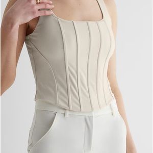 Express Body Contour Faux Leather Corset